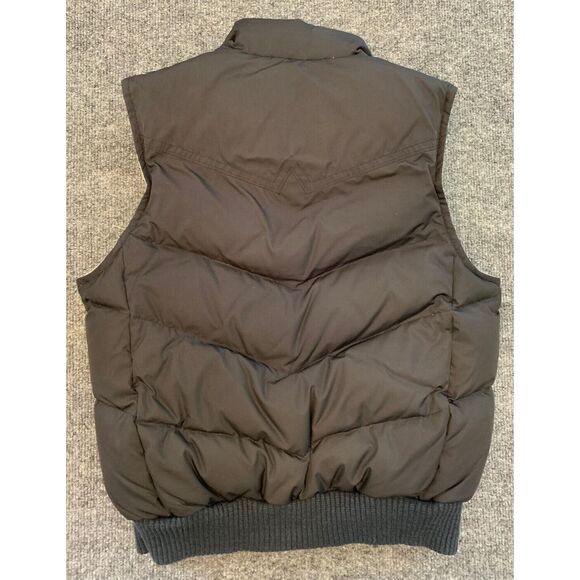 Gap Down Puffer Vest Womens S High Neck Banded Waist Snap Pockets - Picture 8 of 8